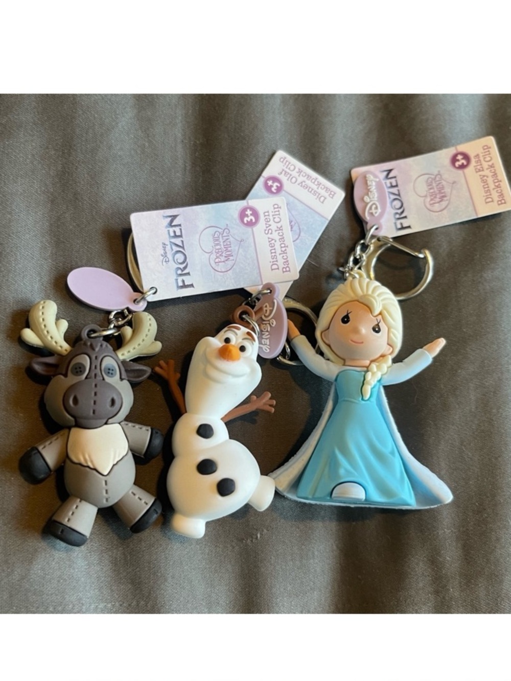 Disney Frozen Character Keychains / Backpack Clips - Picture 2 of 10